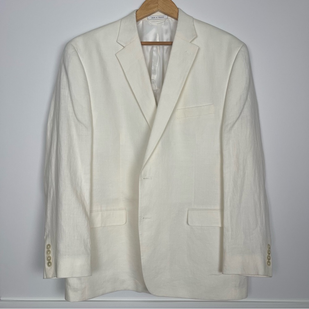 Ralph Lauren White 100% Linen Blazer
